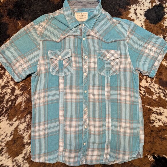 BKE Washed Plaid Standard Shirt - XL - Picture 3 of 5